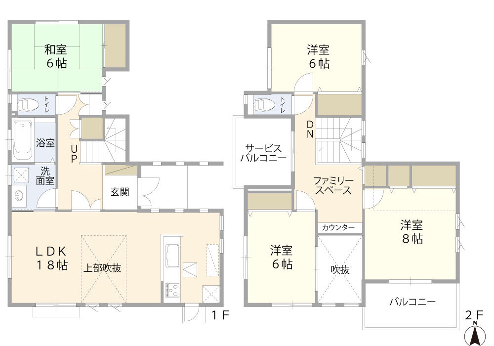 立面図　間取り図